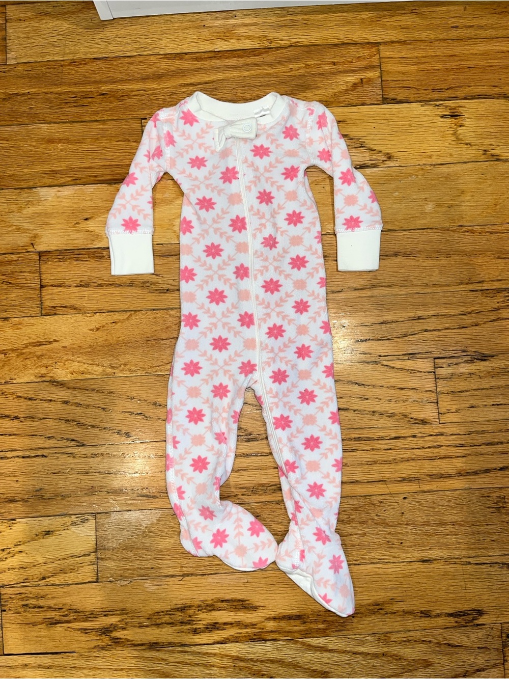 The Beaufort Bonnet Company Pink Floral Footed One-Piece Pajamas for baby